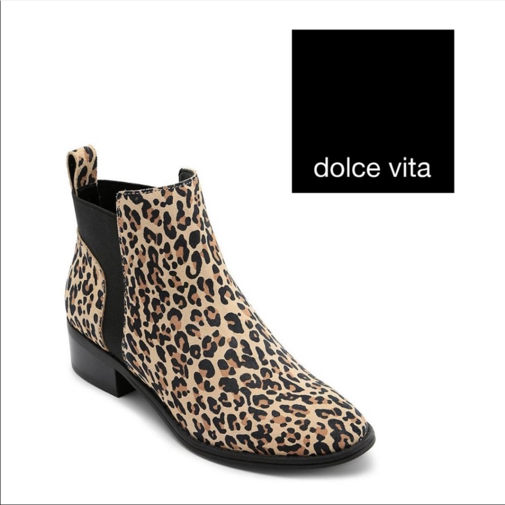 NWT Dolce Vita Leopard Cheetah Ankle Booties 6